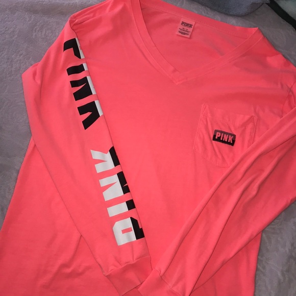Pink oversized long sleeve shirt - Picture 1 of 5